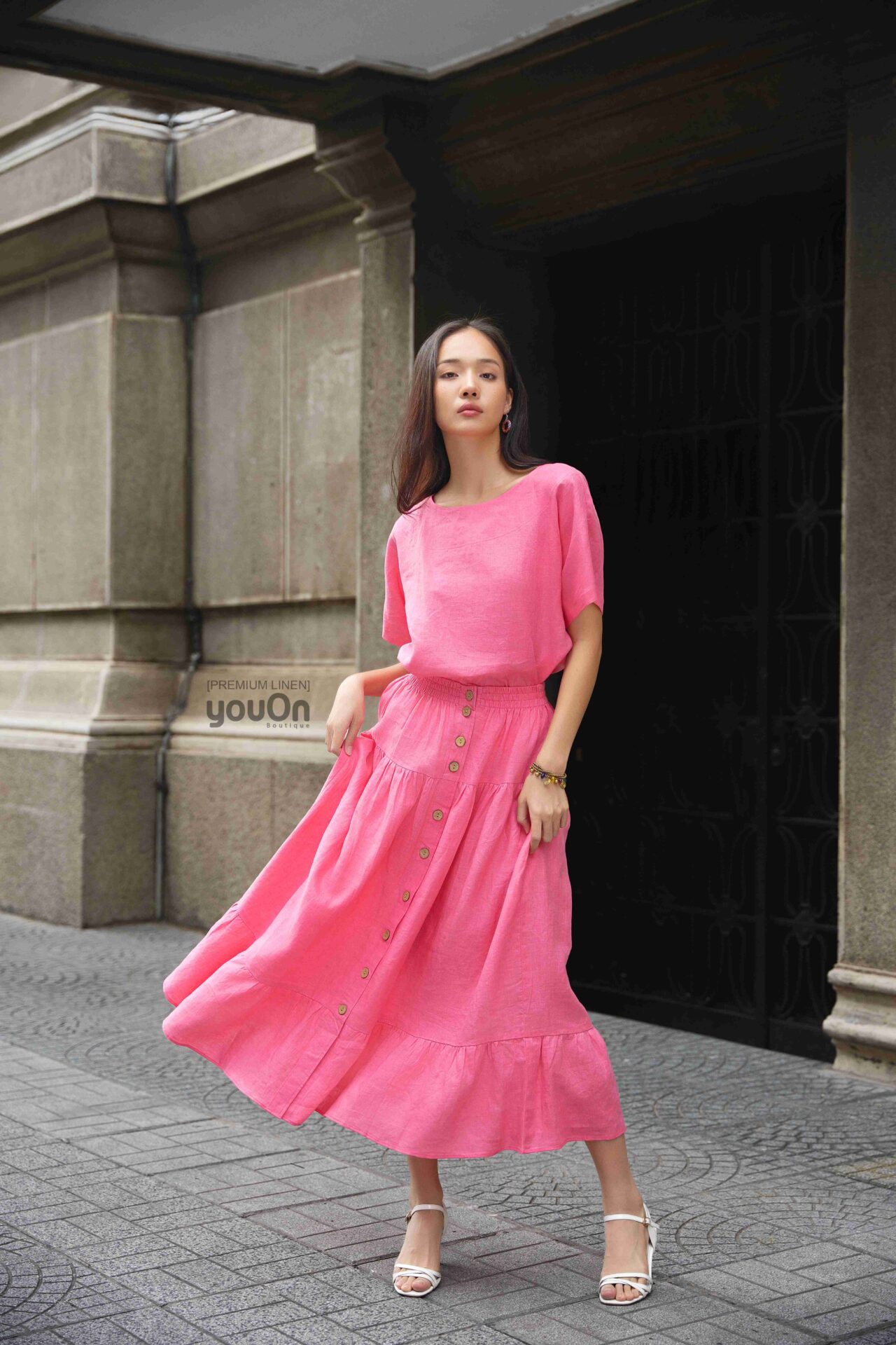 Áo Heaven Hồng- Váy Garnet Hồng Đào _3