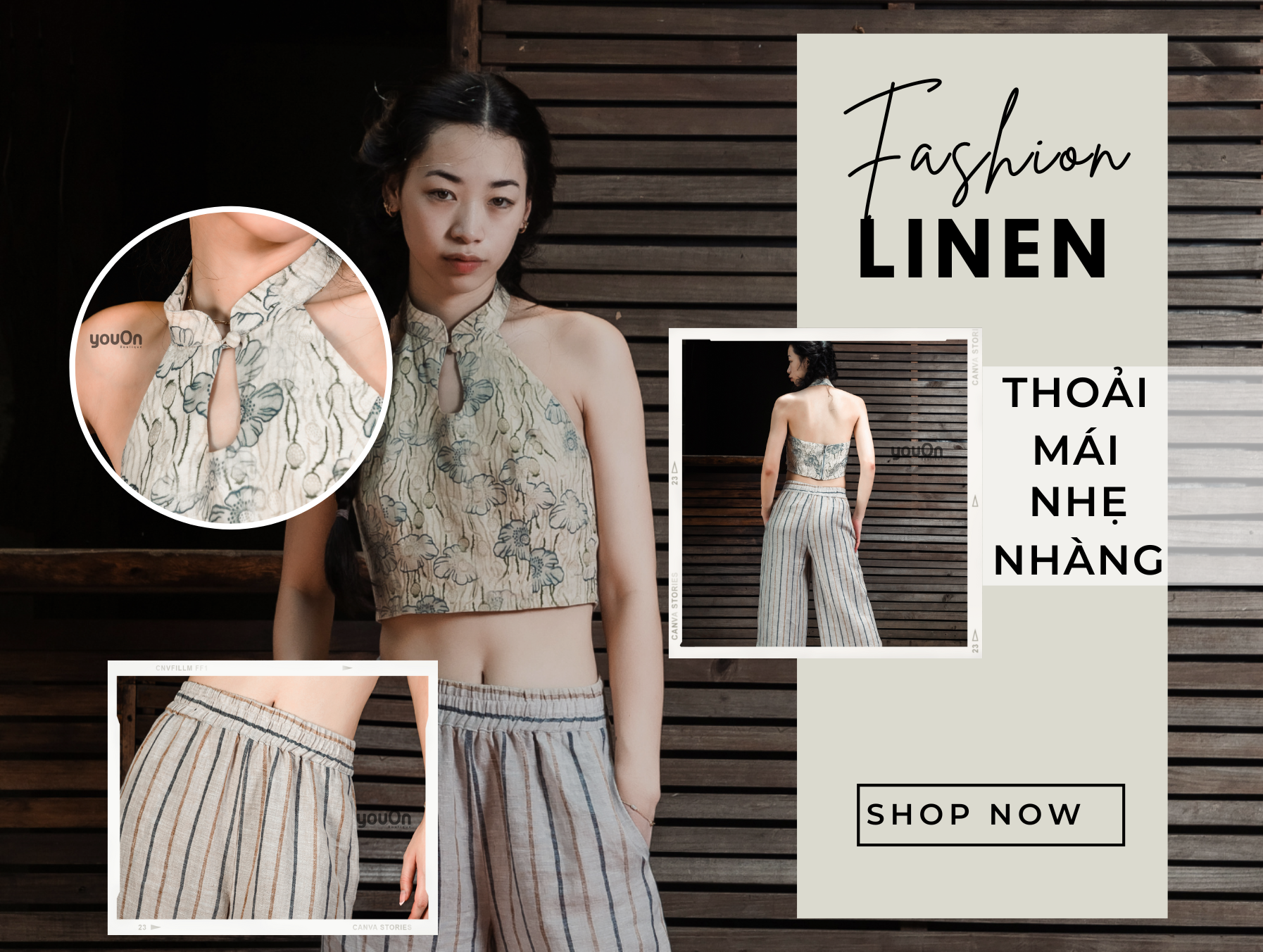 Thời trang Vải Lanh nhẹ nhàng khắc tinh nắng nóng