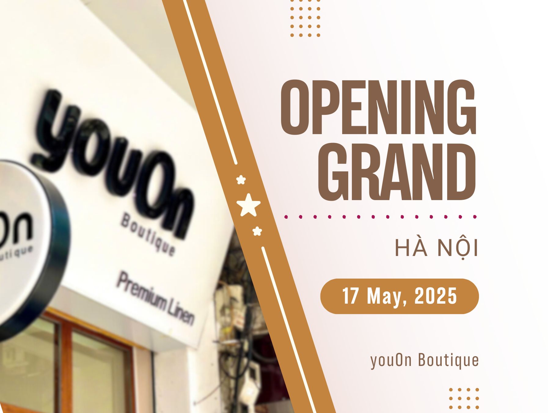 youOn Boutique chính thức khai trương cửa hàng thứ 3 tại Hà Nội!