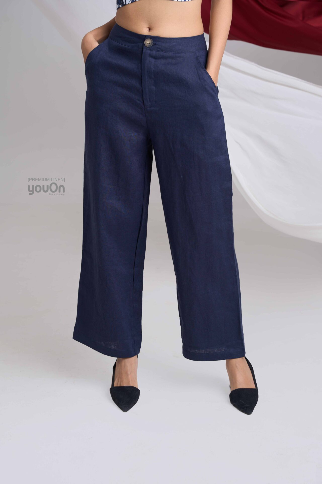 Decade Lily hoa sọc đen - Tricky xanh Navy(2) (1)